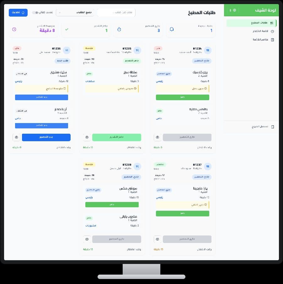A Focused Workflow from Order to Kitchen